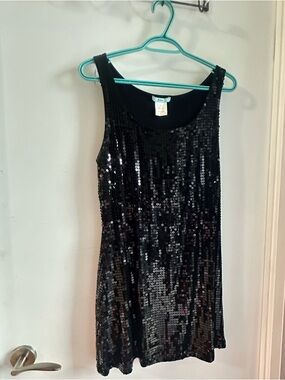 Marciano Black Sequin Tank Dress